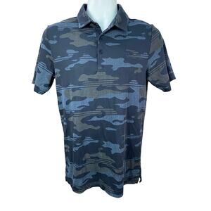 TravisMathew Golf Polo Shirt Men’s Small Camo Print Performance Stretch Tee
